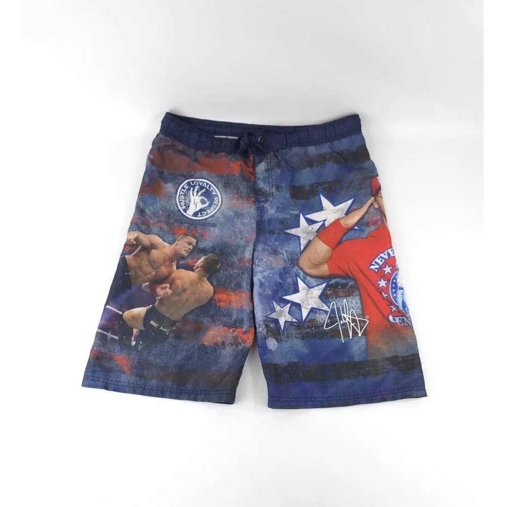 World Wrestling Entertainment WWE John Cena Board Shorts Swim Youth Sz XL 14/16